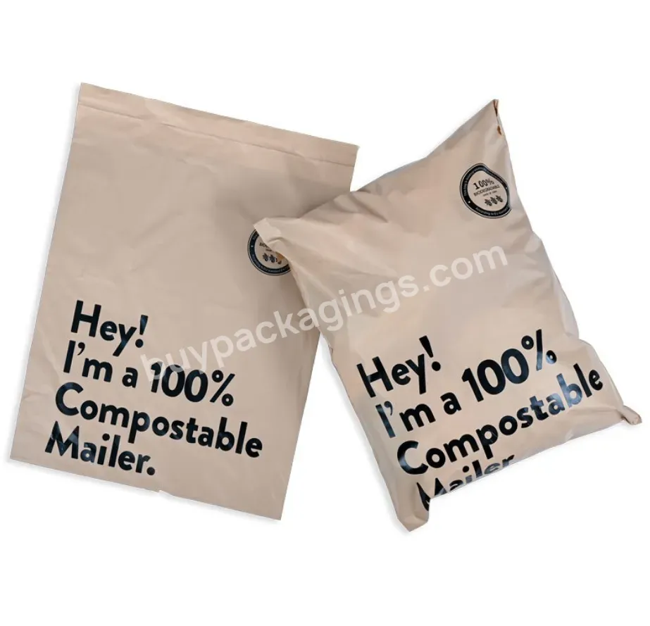 Cheap 100% Compostable Pbat + Pla + Corn Starch Material Mailer Polymailer Mailing Bags Shipping Mailer Custom Logo Package Post