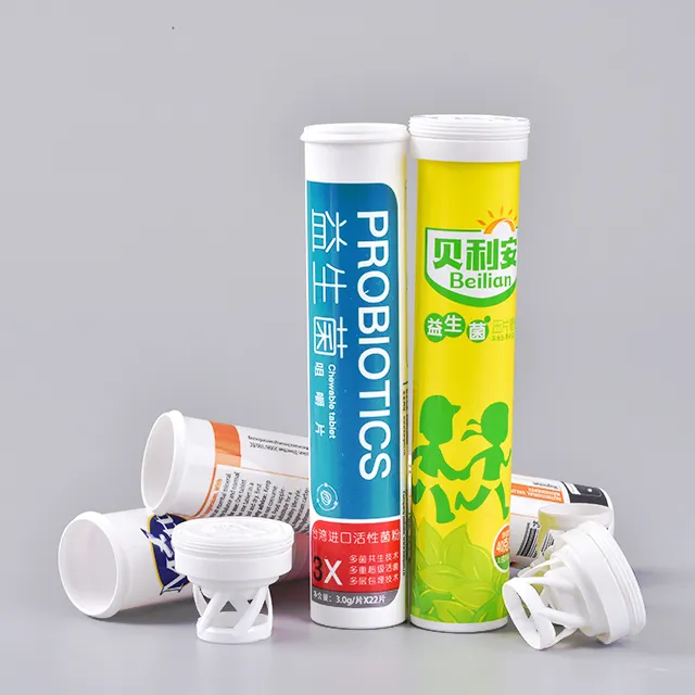 Cheap 29mm Diameter Pharmaceutical Plastic Pp Storage Tubes Plastic Bottle Packaging Effervescent Vitamin C Tube