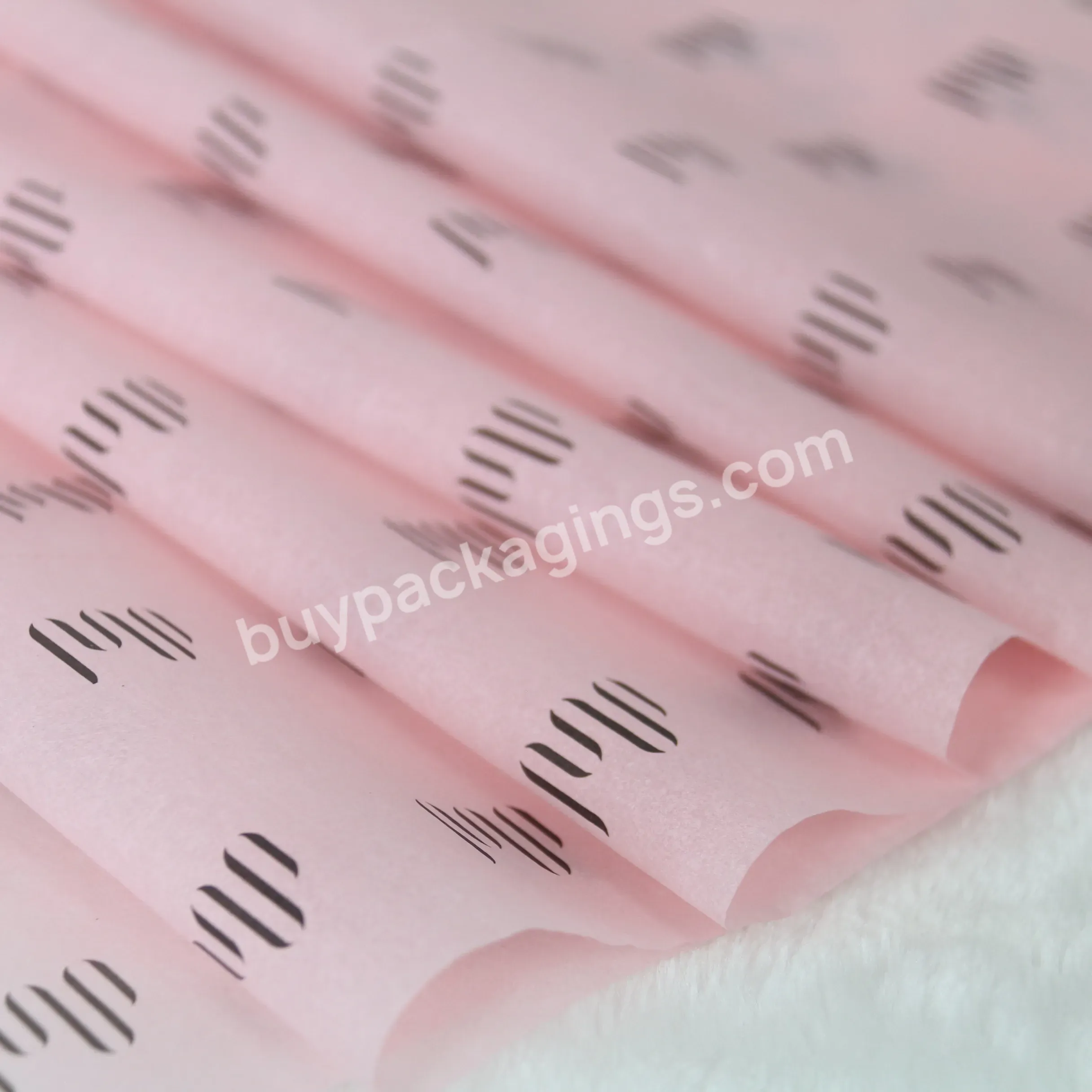 Cheap China Manufacturer Gold Logo Pink Paper Tissue Paper Wrapping Gift Tissue Paper