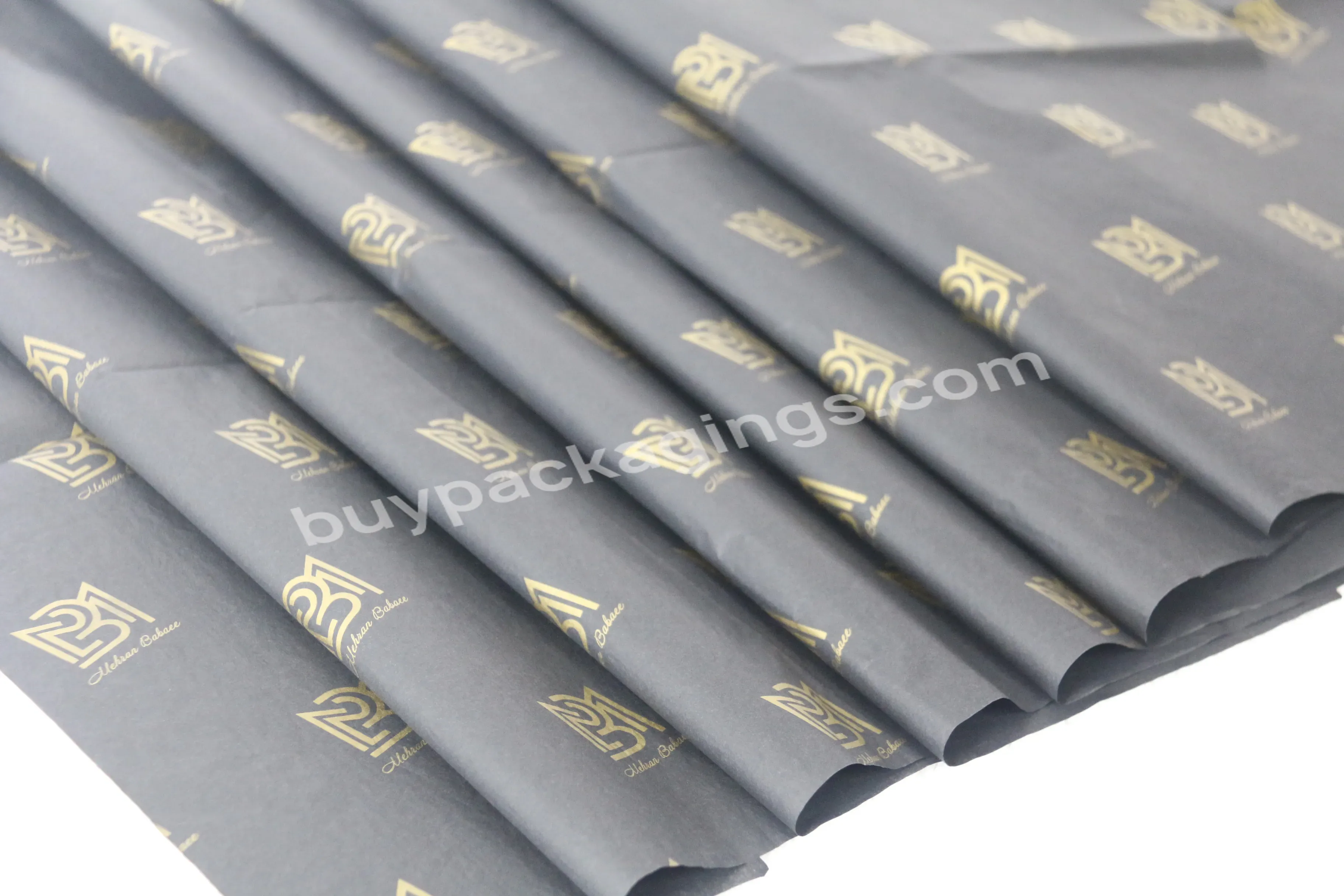 Cheap China Manufacturer Gold Logo Pink Paper Tissue Paper Wrapping Gift Tissue Paper