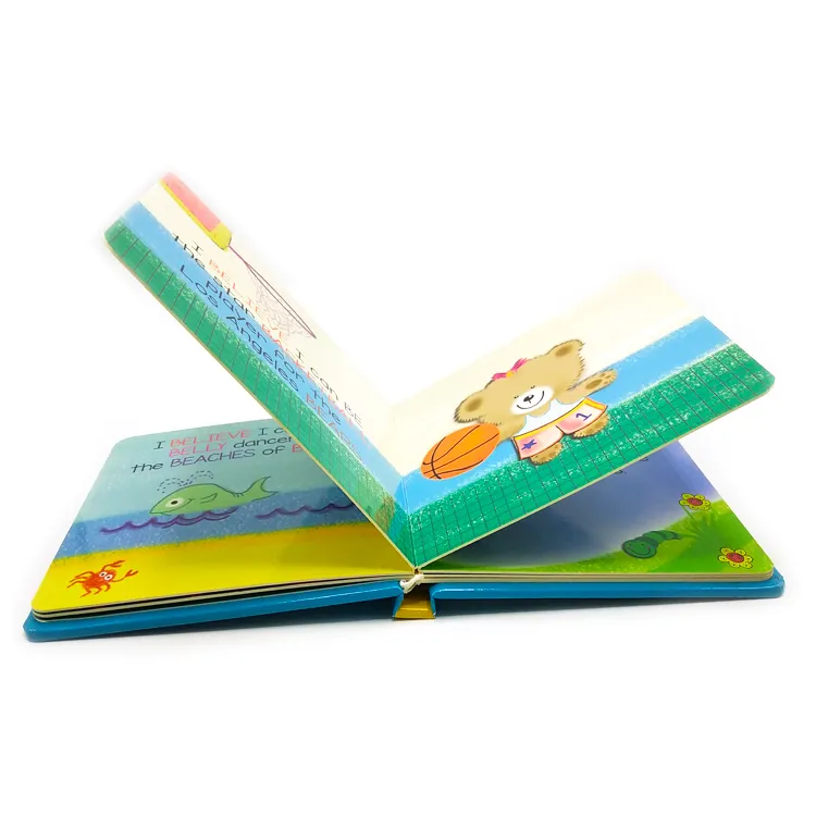 Cheap Custom Coloring Cardboard Hardcover Children Rnglish Books Printing Services