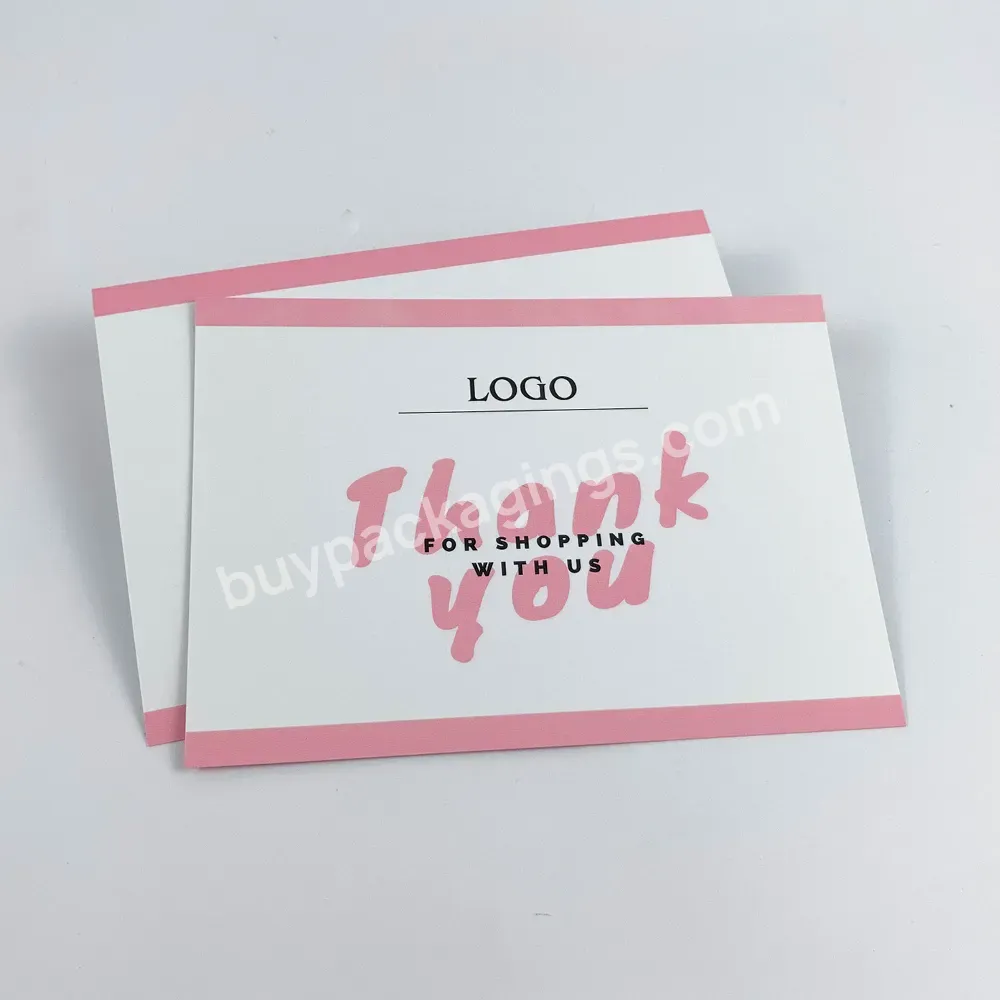 Cheap Custom For Businesses Greeting Card With Logo Thankyou Card Printing