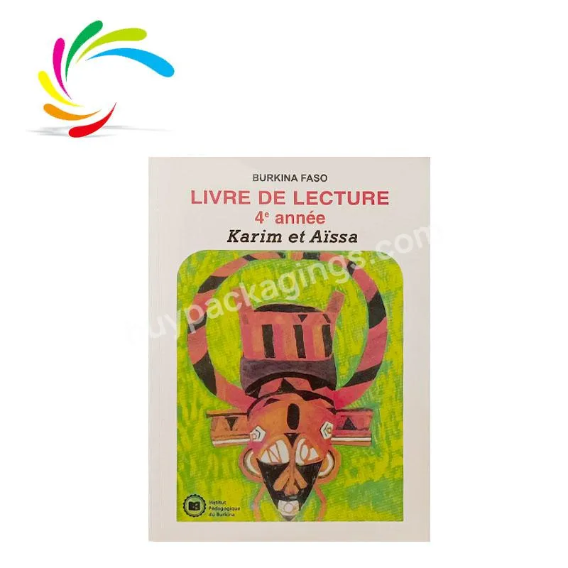 Cheap custom full color French LIVRE DE LECTURE textbook education school