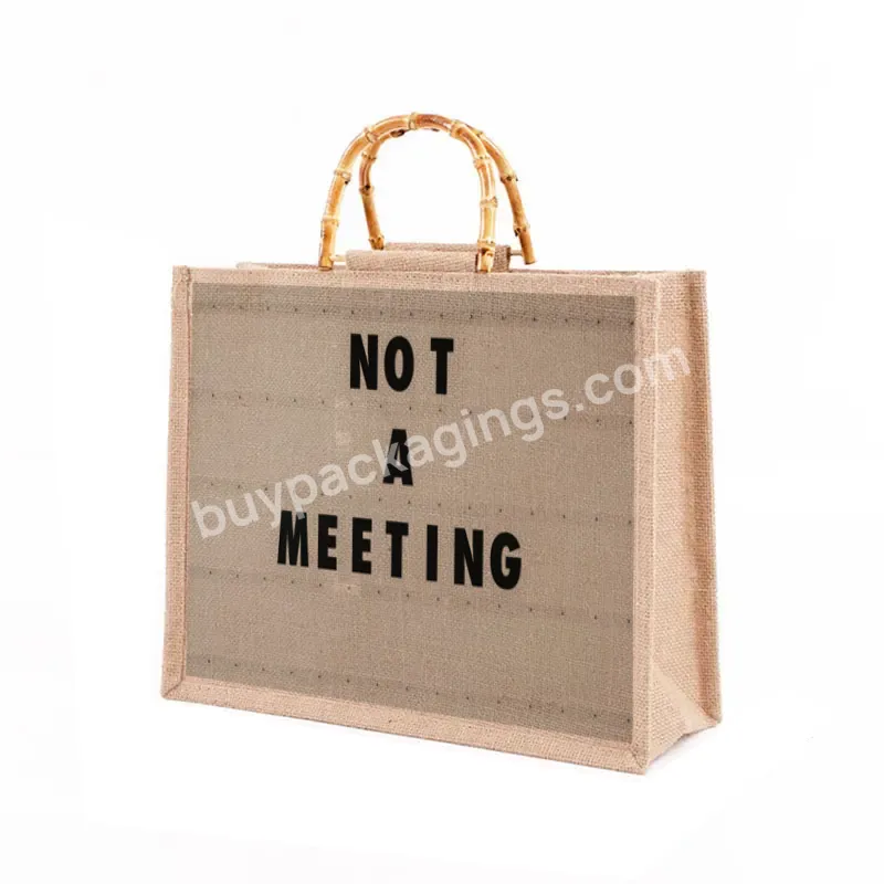 Cheap Custom Logo Printed Eco Recycle Natural Foldable Reusable Jute Burlap Linen Shopping Tote Bag