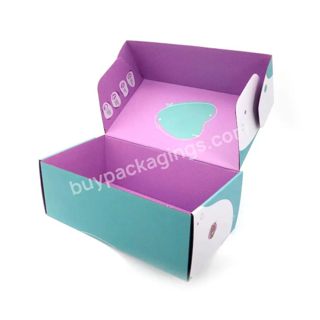 Cheap Custom Logo Printing Luxury Shoes Packaging Corrugated Square Folding Color Box