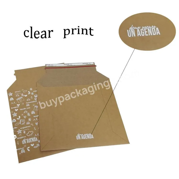Cheap Custom Print Shipping Mailer Gift Clothing Packaging Rigid Super Flat Cardboard Paper Envelopes for Document