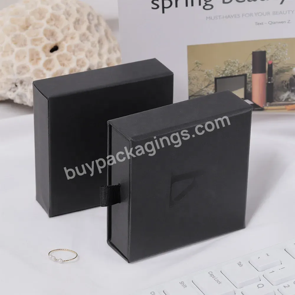 Cheap Custom Printed Logo Stainless Steel Jewelry Ring Paper Drawer Box Packaging