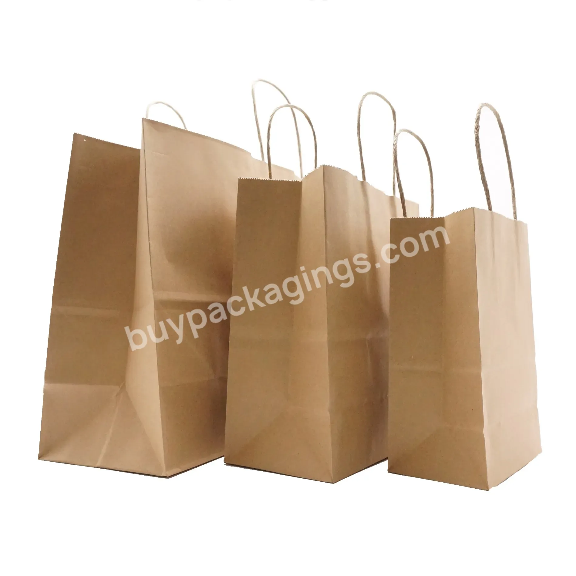 Cheap Custom Printed Your Own Logo Recyclable Kraft Paper Bag With Rope Handle Factory Price Packaging Datang Offset Pr
