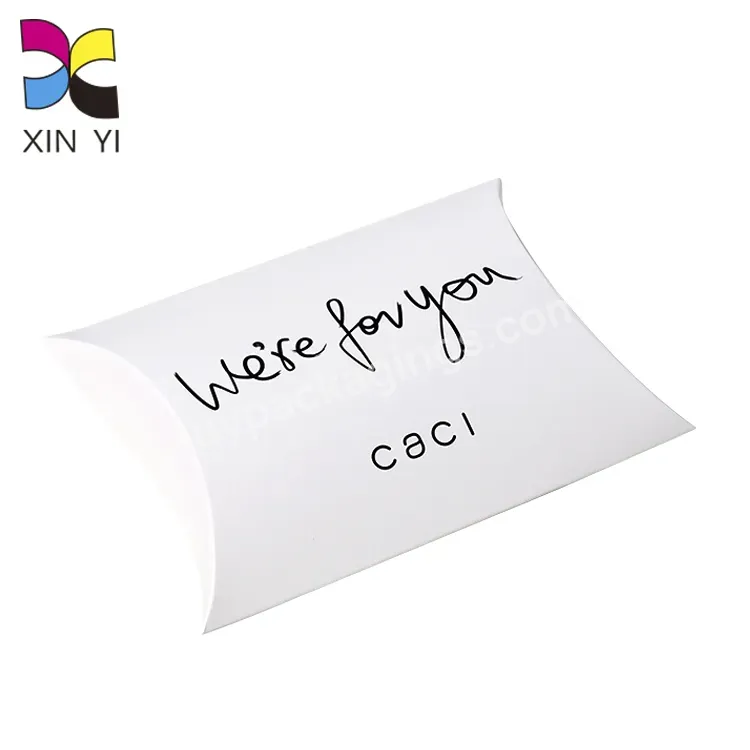 Cheap Eco Custom Pillow Shape White Color Printed Wig Packaging Box