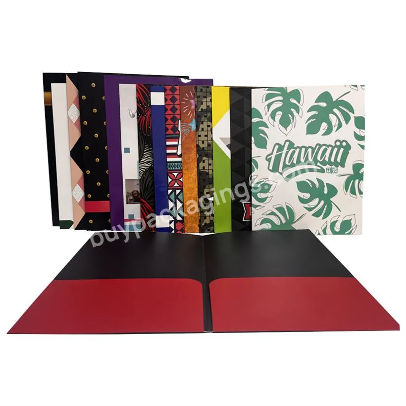 Cheap Factory Printing A5 A4 Paper Document Business Presentation File Folders Custom Logo for Office With Pockets