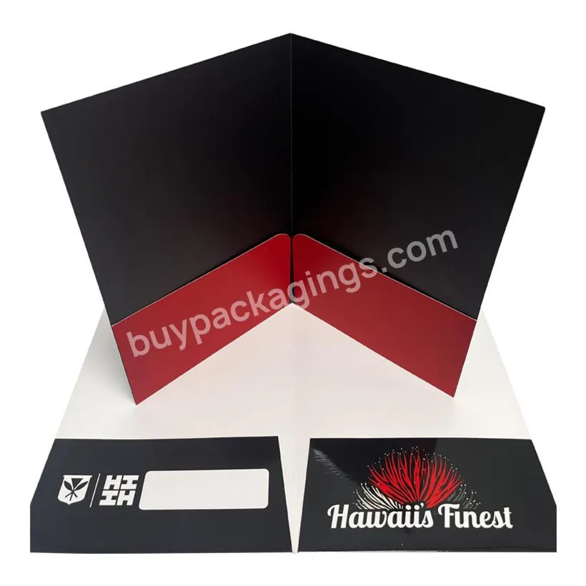 Cheap Factory Printing A5 A4 Paper Document Business Presentation File Folders Custom Logo for Office With Pockets