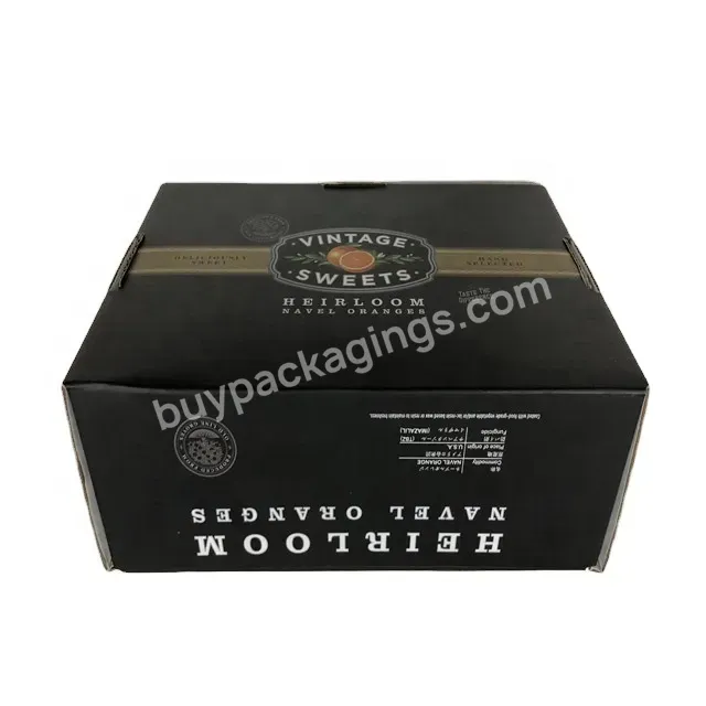 Cheap Foldable Corrugated Cardboard Carton Box For Sweet Sunrise Oranges Packaging/black Shipping Box