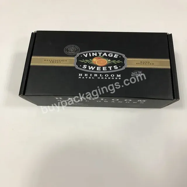 Cheap Foldable Corrugated Cardboard Carton Box For Sweet Sunrise Oranges Packaging/black Shipping Box