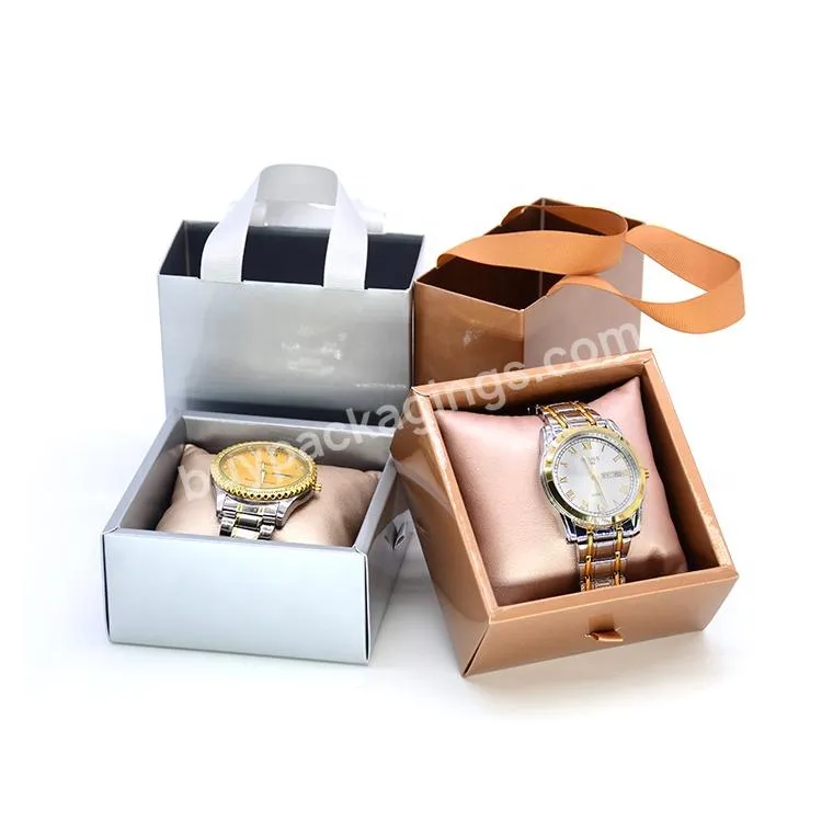 Cheap hand-held paper watch gift box Small drawer type paper box for watch packing