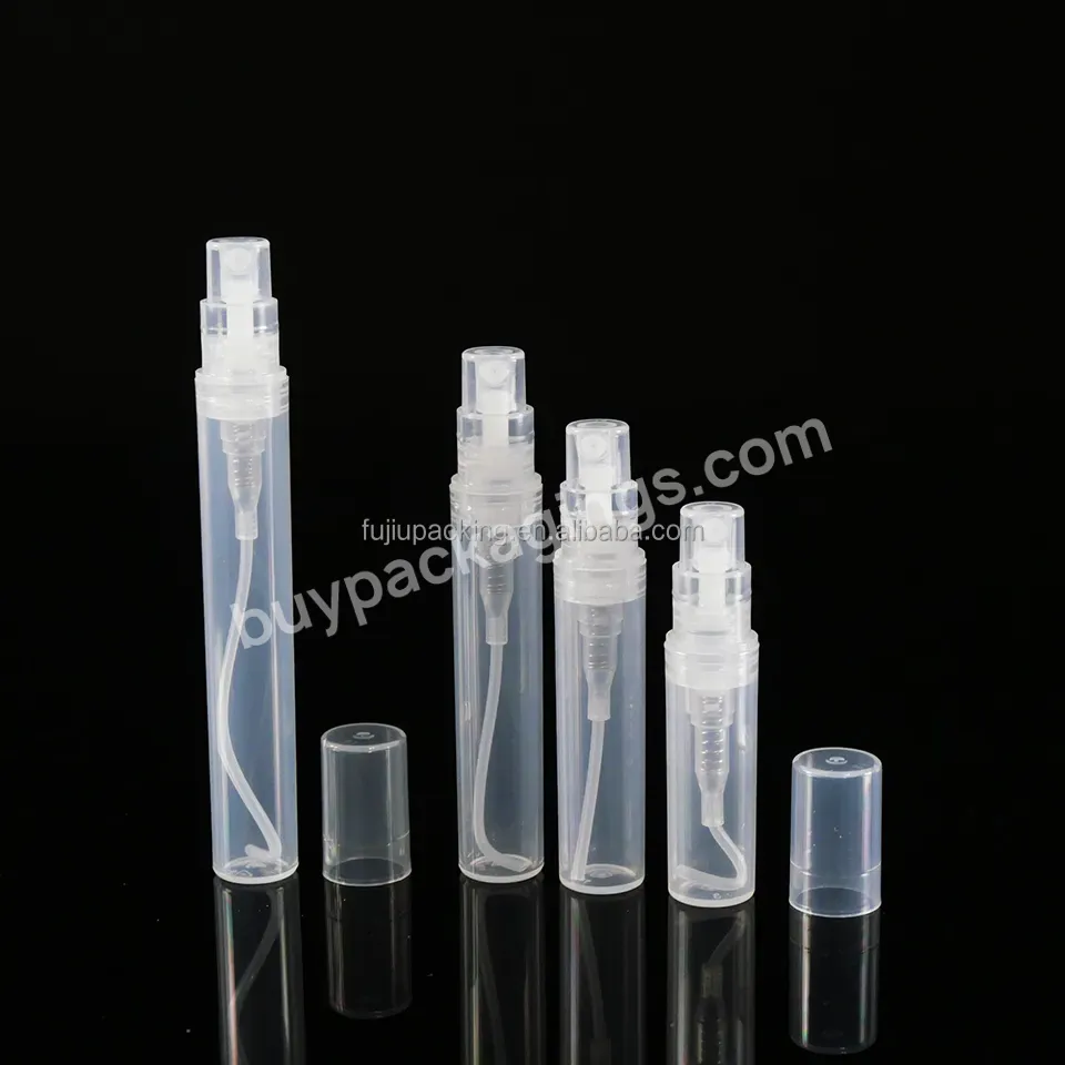 Cheap High Quality 2ml 3ml 5ml 10ml Small Perfume Atomizer Vials Sample Bottle With Plastic Spray Pump Mini Tester Bottles