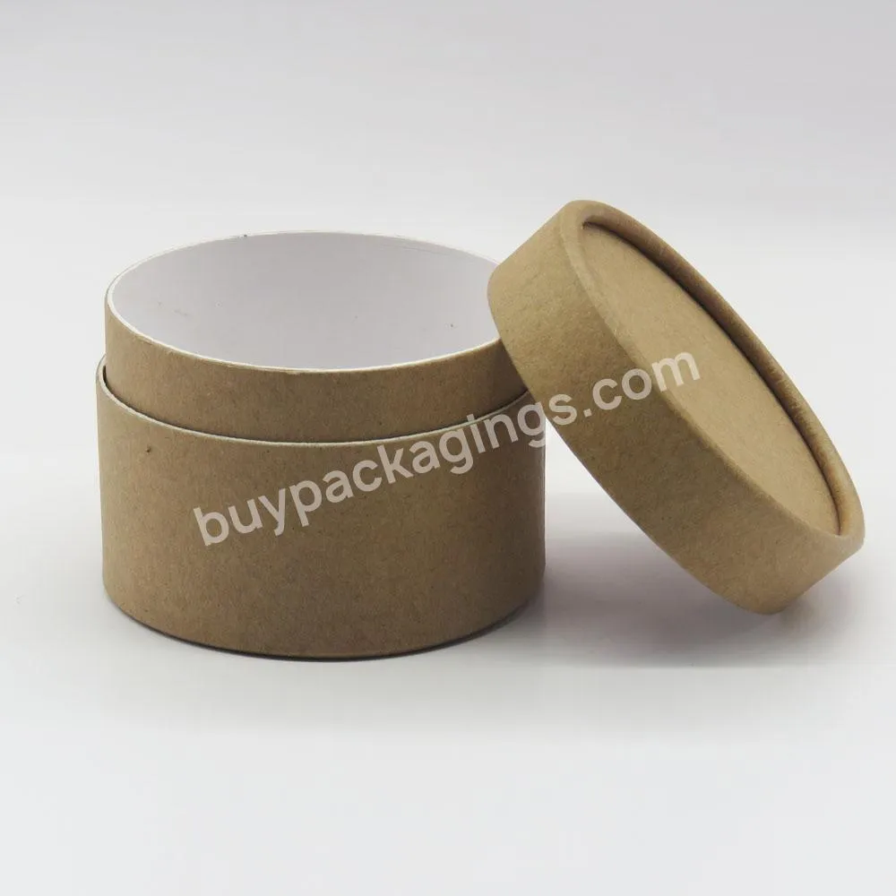 Cheap Kraft Cardboard Paper Tube With Lid DIY Cosmetic Sustainable Packaging Round Boxes wholesale