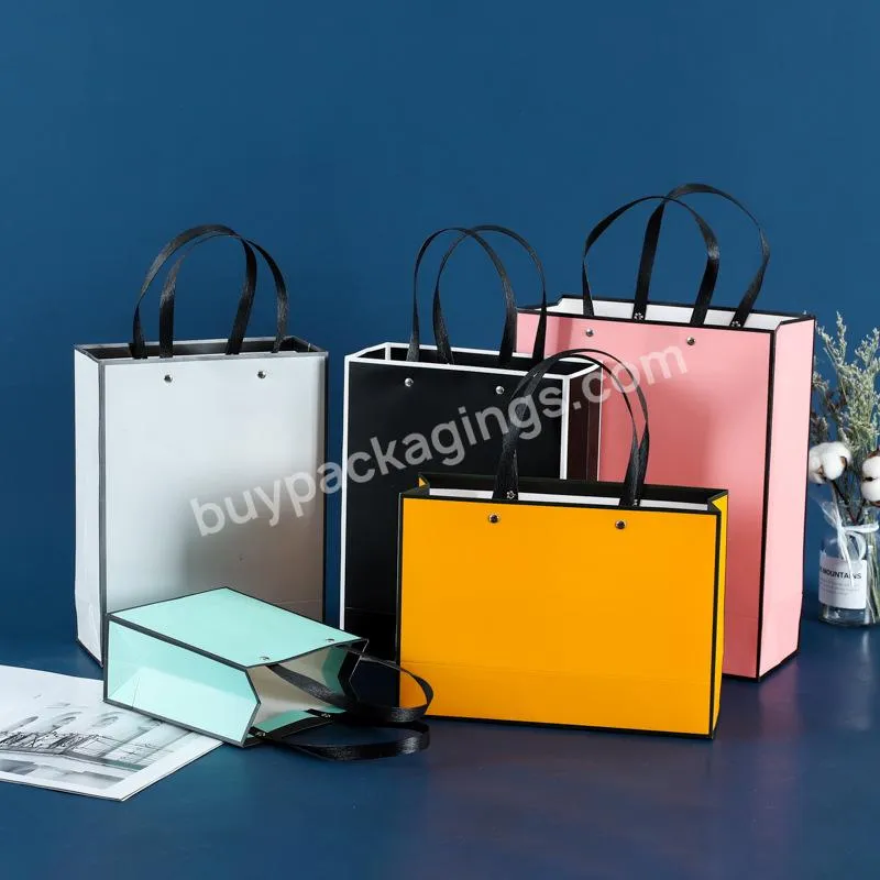cheap luxury cardboard packaging cosmetic shopping print paper bags with logo