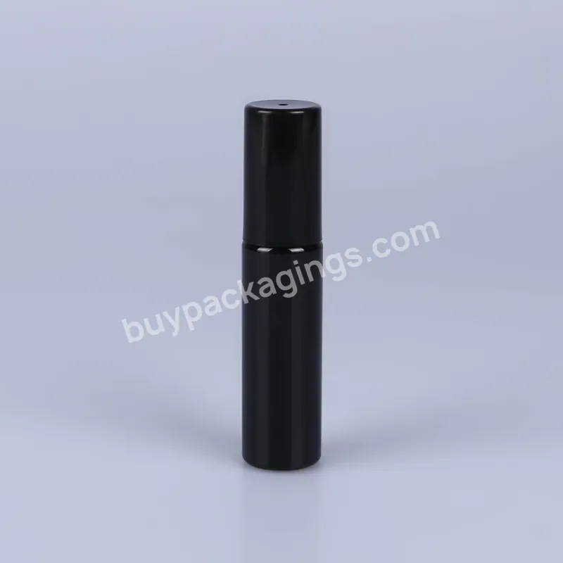 Cheap Matte Fragrance Oil 30ml 50ml Cylinder Black Plastic Spray Bottle With Plastic Fine Mist Pump