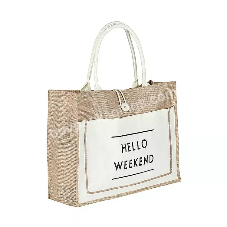 Cheap Natural Recycle Foldable Carry Jute Shopping Bags