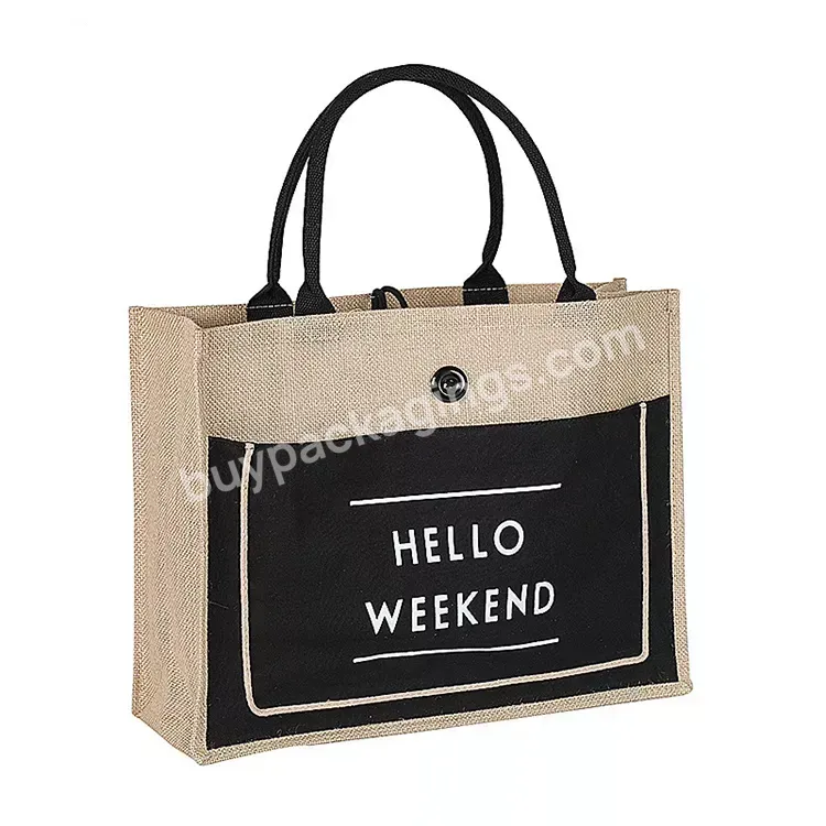 Cheap Natural Recycle Foldable Carry Jute Shopping Bags