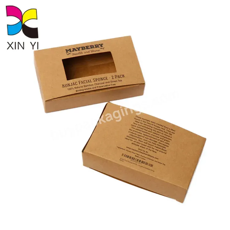 Cheap Package Kraft Paper Box Soap Cosmetic Box Packaging With Window