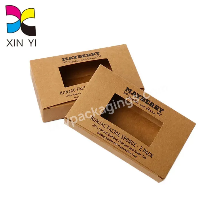 Cheap Package Kraft Paper Box Soap Cosmetic Box Packaging With Window