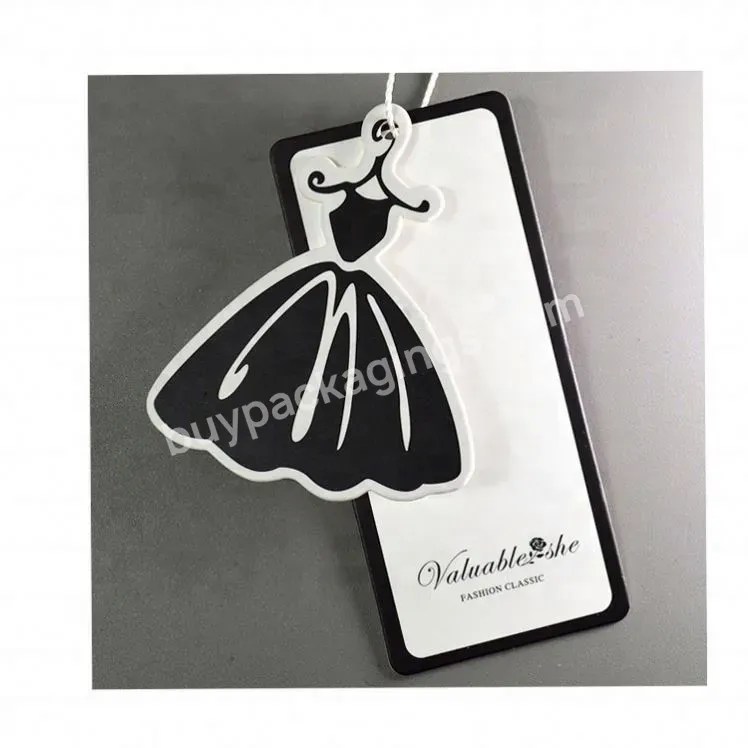 Cheap Personalized Custom Logo Kraft Paper Die-cut Fashion Tag Dress Label