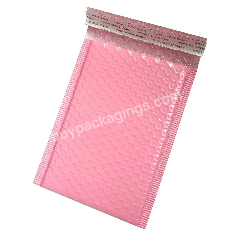 Cheap Personalized Logo Custom Print Pink Self Seal Mailing Shipping Packaging Bubble Bags