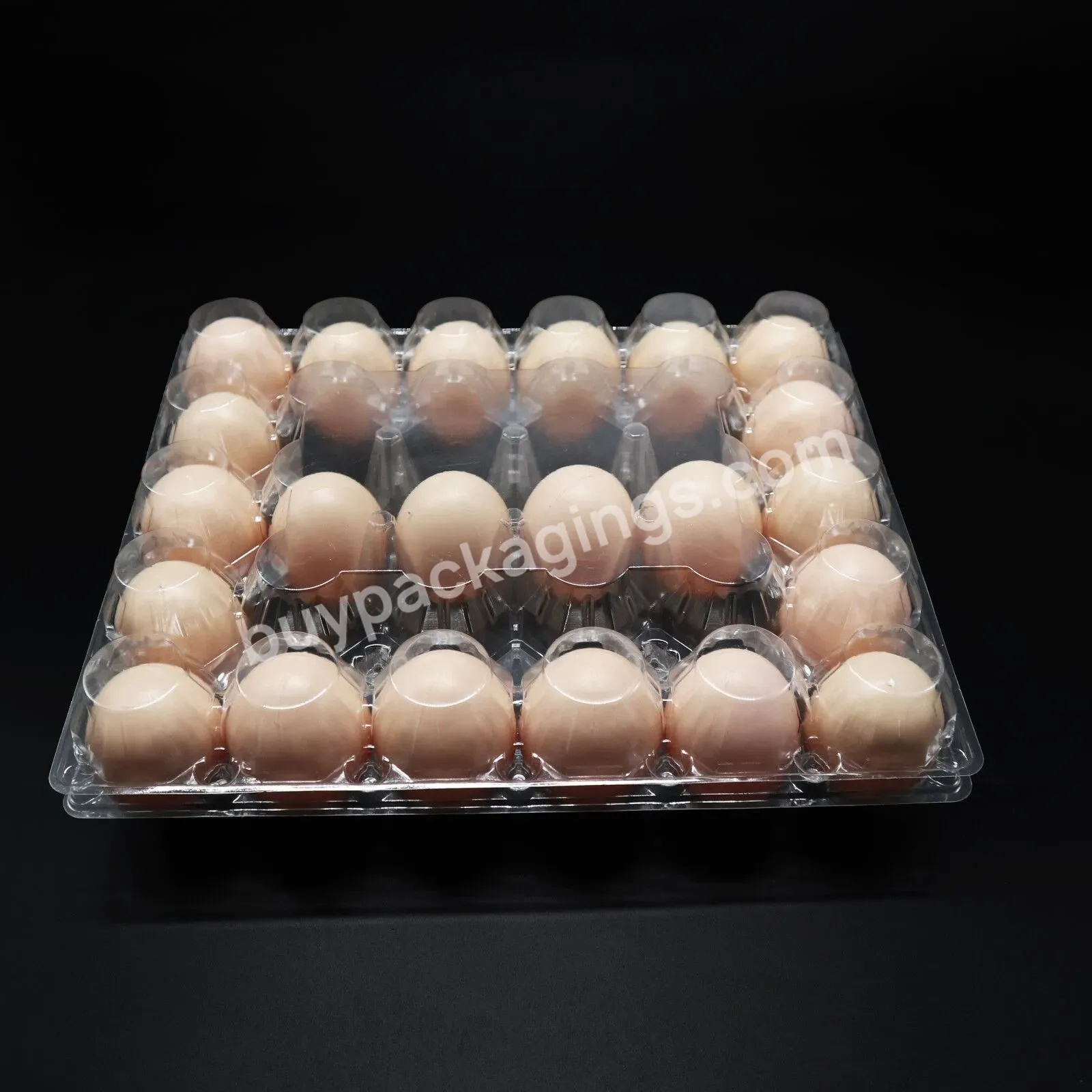 Cheap Price 30 Holes Pvc Pet Clear Disposable Plastic Blister 30 Egg Carton Tray Chicken For 30 Egg