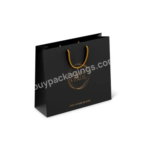 Cheap Price Custom Logo Black Luxury Jewellery Gift Wedding Clothing Cosmetic Packaging Carry Retail Paper Bags For Shopping