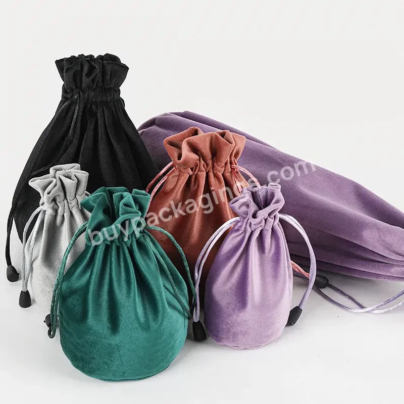 Cheap Price Custom Logo Storage Pouch Wig Packaging Bags Velvet Drawstring Bundle Hair Bags