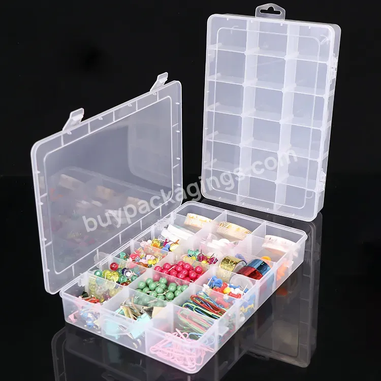 Cheap Price Desktop Mini Bead Organizer Nail Art Storage Box Plastic Organizer 18 Compartments Luxury Jewelry Pill Box