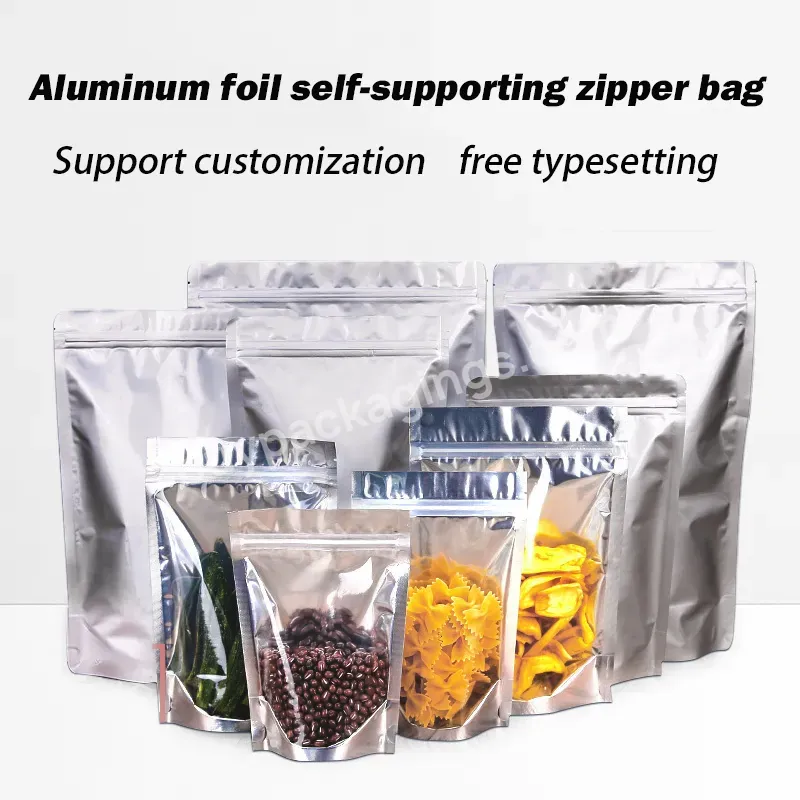 Cheap Price Resealable Zip Bag Food Storage Aluminum Foil Packaging Bags Custom Size Stand Up Pouch With Zipper