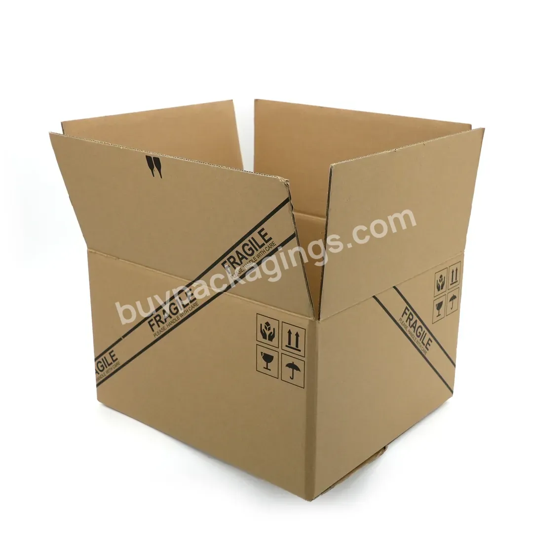Cheap Price Strong Corrugated Cardboard Paper Carton Packaging Shipping Moving Box Wholesale With Custom Logo Print