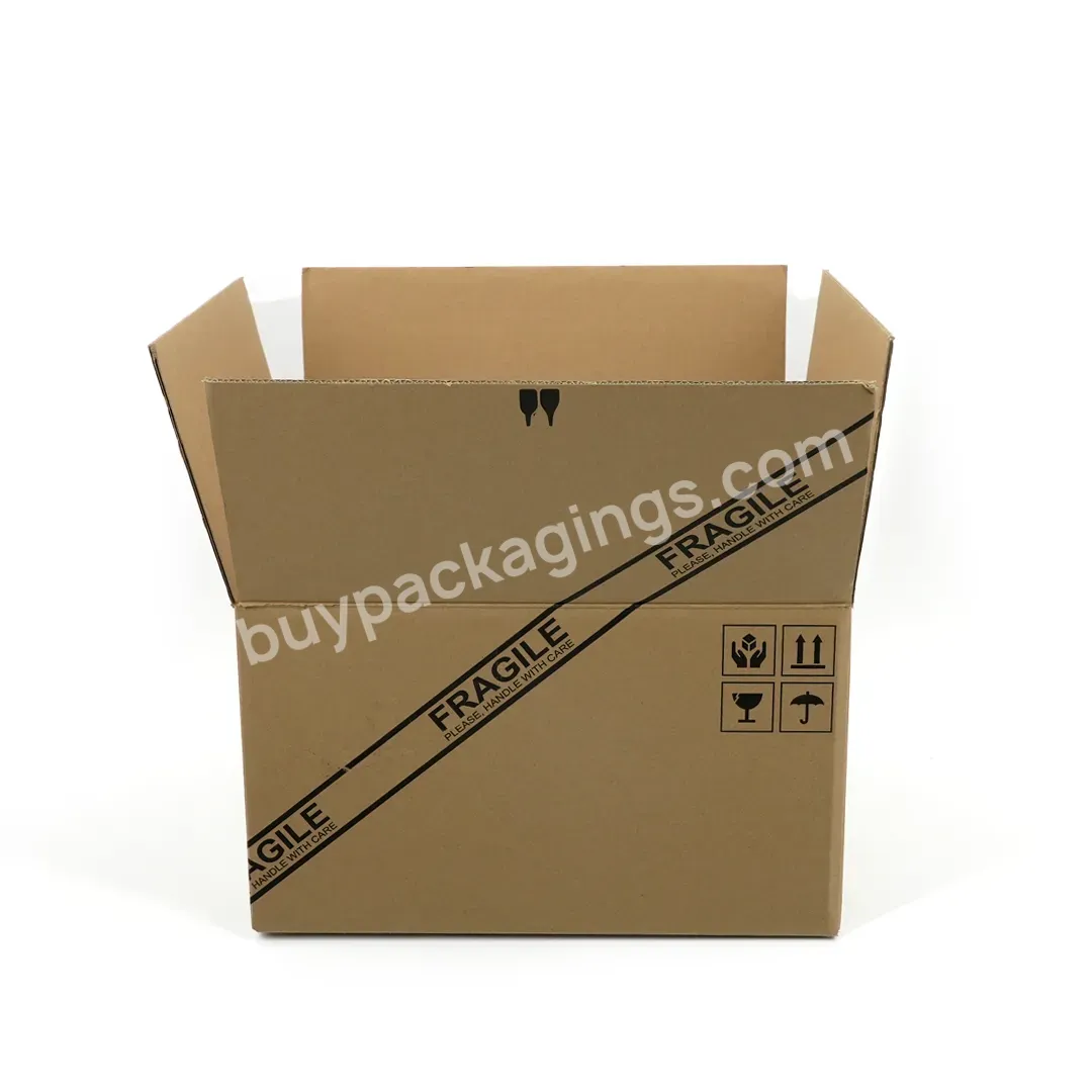 Cheap Price Strong Corrugated Cardboard Paper Carton Packaging Shipping Moving Box Wholesale With Custom Logo Print