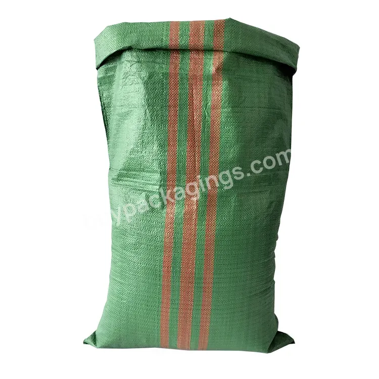 Cheap Recycled Material Pp Woven Green Garbage Bag Hot Sale