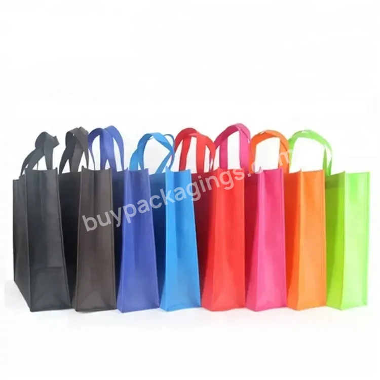 Cheap Tote Bags Custom Printed Recyclable Fabric Non Woven Shopping Bags With Logo