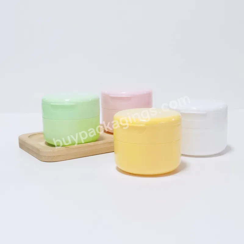 Cheap Travel Container Clear White Pink Yellow Green 100g Pp Round Plastic Jar For Cream