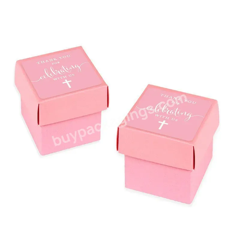 Cheap Upper And Lower Covers Pink Gift Boxes Packing Printing Custom