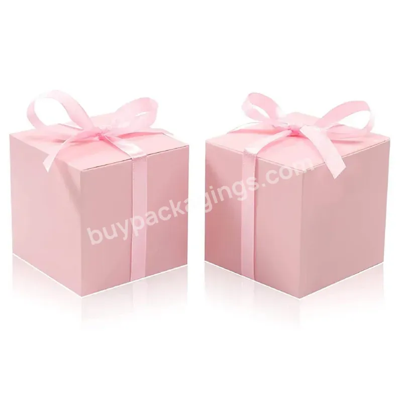 Cheap Upper And Lower Covers Pink Gift Boxes Packing Printing Custom