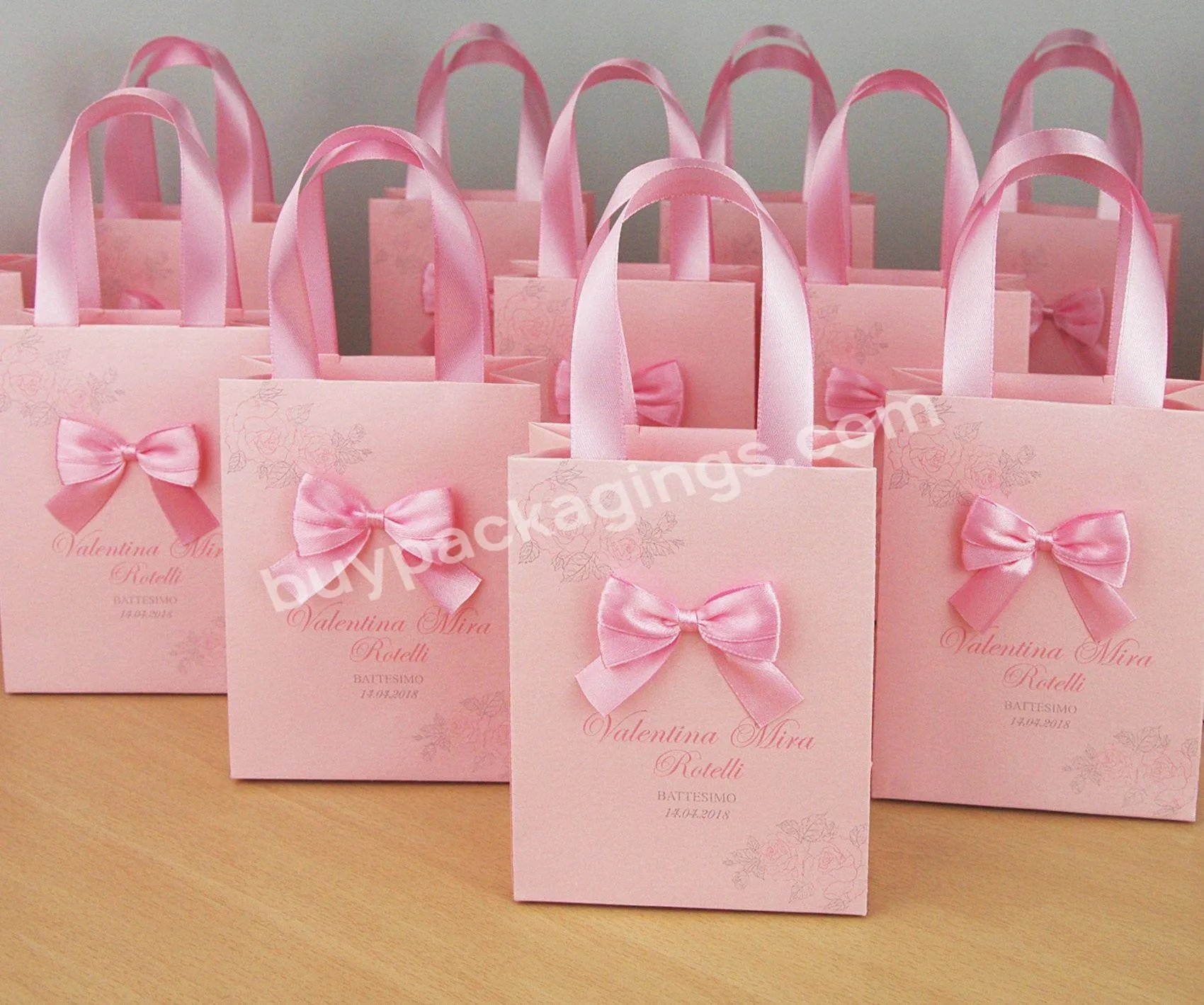 Cheap White Luxury Ribbon Handles Wedding Jewellery Gift Packaging Custom Printed Shopping Paper Bags With Your Own Logo