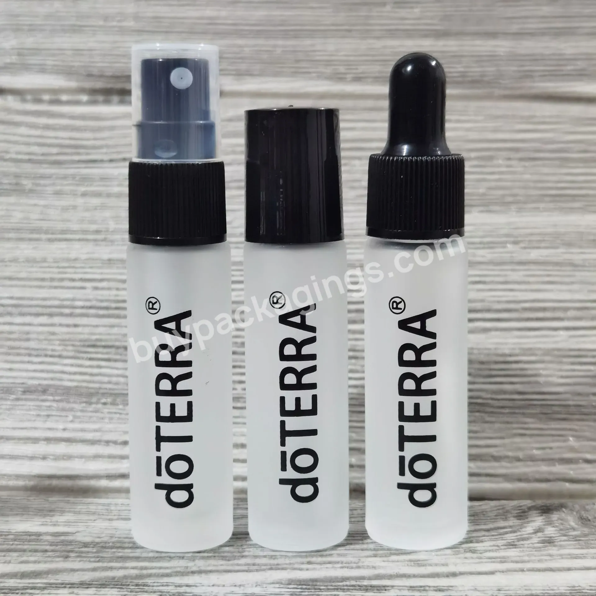 Cheap Wholesale 10ml Clear Frosted Matte Roll On Glass Bottles Doterra Perfume Vials Essential Oil Bottle With Steel Roller