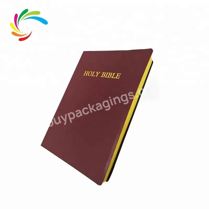 Cheap Wholesale High Quality Custom Printing Leather Cover Holy Bible Book