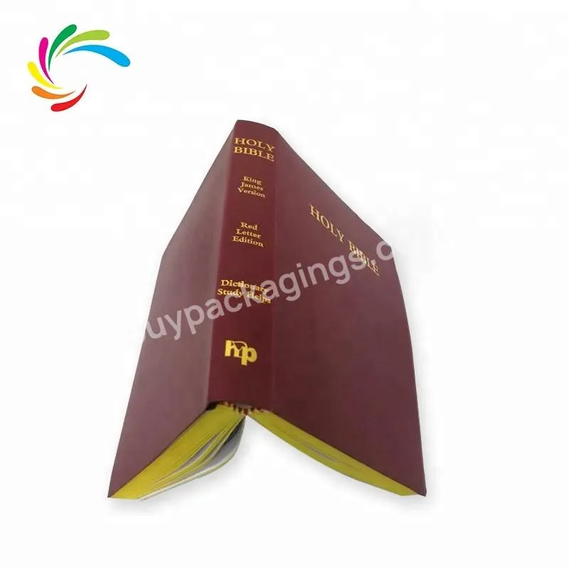 Cheap Wholesale High Quality Custom Printing Leather Cover Holy Bible Book