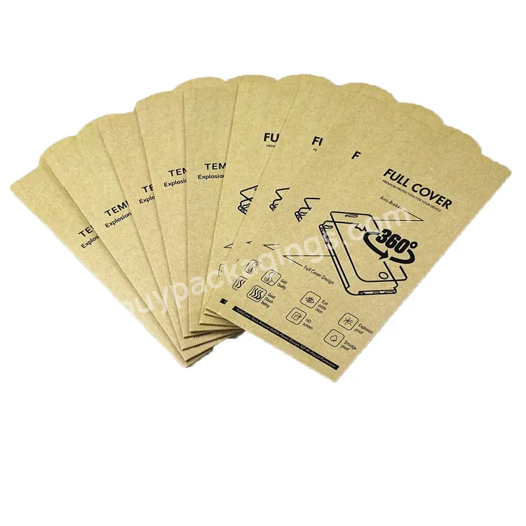 Cheaper Custom Printed Tempered Glass Screen Protector Paper Packaging Paper Bag