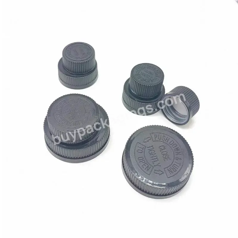 Cheapest China Manufacturer Medicine Use Bottle Cap,Child Proof Cap,Child Resistant Cap Black 24mm 28mm 32mm