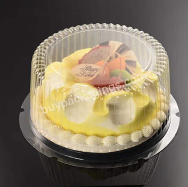 Cheapest Mini Plastic Clear Custom Round Cake Box Wholesale,Plastic Cake Container With Lid