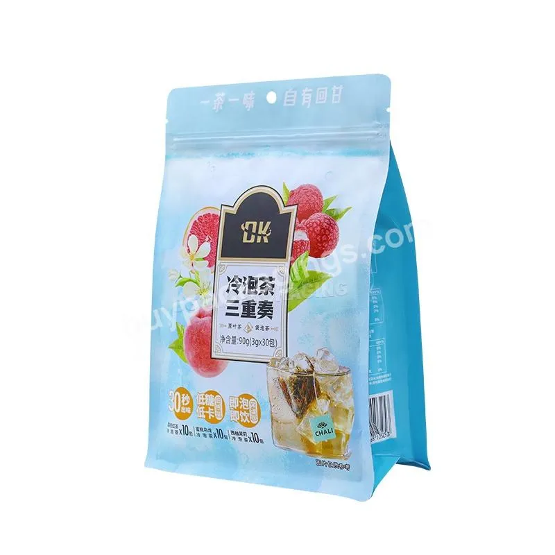 Chia Seeds Eco Friendly Matte Black Transparent Plastic Stand Up Flat Bottom Pouch Bags For Coffee Packaging Bags With Printing