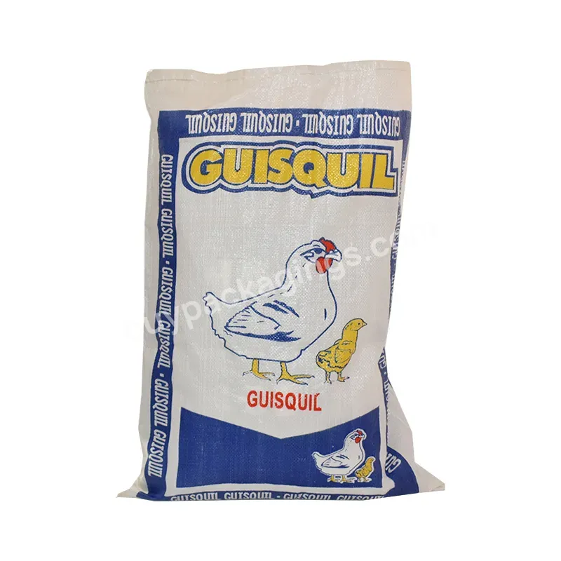 Chicken Feed Pp Sacks 25kg 50kg Animal Poultry Feed Packaging Pp Woven Bags
