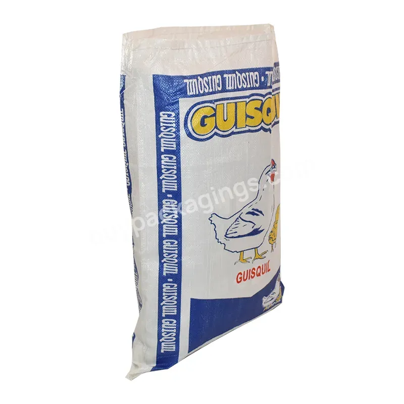 Chicken Feed Pp Sacks 25kg 50kg Animal Poultry Feed Packaging Pp Woven Bags